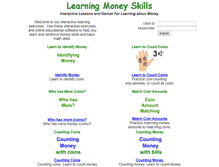 Tablet Screenshot of learningmoneyskills.com